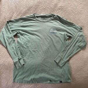 Men's Green Long Sleeve Tee
